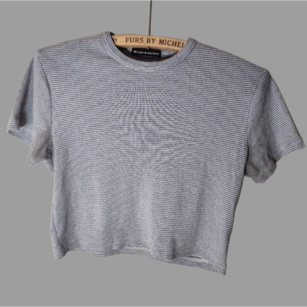 Brandy Melville 100% cotton Striped Crop‎ Women's Top